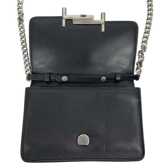 Tod's Double T Leather Wallet on Chain Silver Women Clutch Crossbody Bag - Picture 8 of 12
